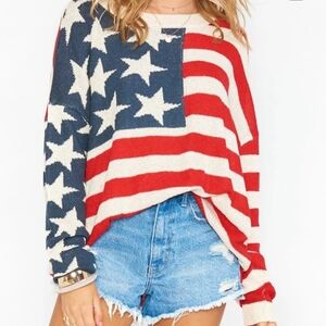 Show Me Your MuMu Bradley Sweater Patriot Knit Size Small